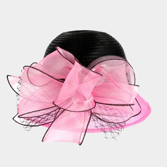 Accessories | Two Tone Ribbon Organza Dress Hat Church Hat  display picture 2